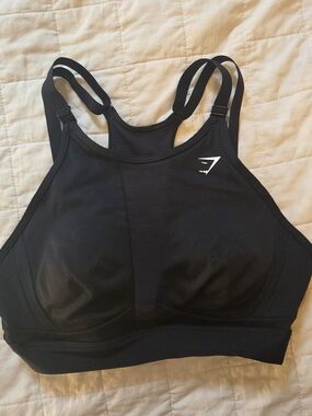 Gymshark Black High-Neck Racerback Sports Bra